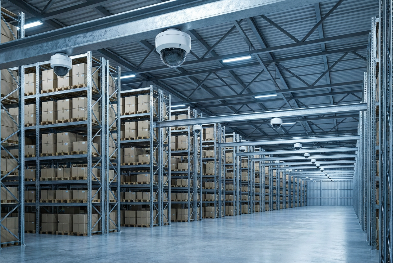 Entrepôt logistique 32 caméras 4K vidéosurveillance
