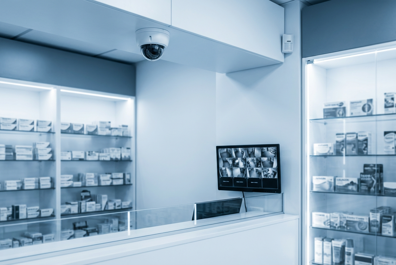 Pharmacie système complet vidéosurveillance alarme